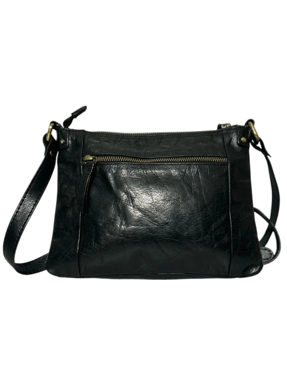Diba True Crossbody Bag Small Black Pebbled Leather Shoulder Crossbody Purse